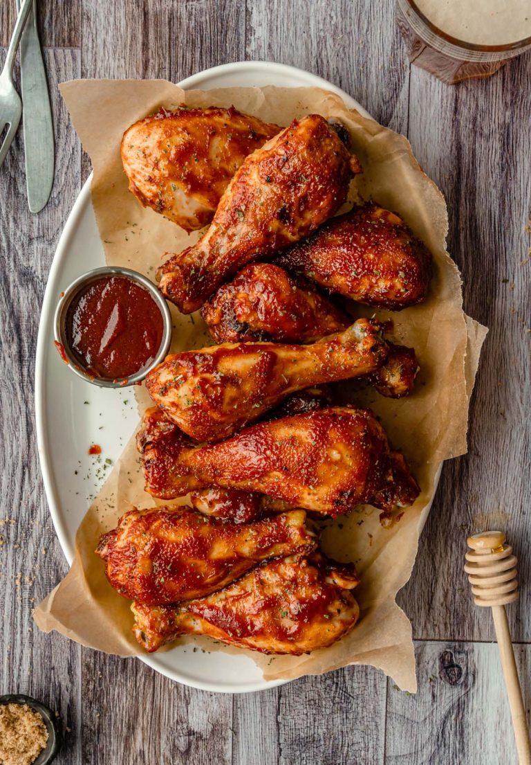 Air Fryer BBQ Chicken Drumsticks Balance With Jess